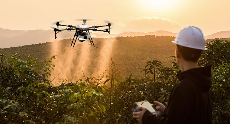 Agricultural Drones For Fertiliser Broadcasting