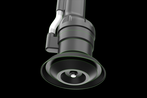 Atomizing spray disc structure